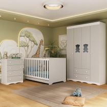Quarto de Bebê Completo com Berço Americano 3 em 1 Doçura Multimóveis MP4650 Quarto de Bebê Completo com Berço Americano 3 em 1 Doçura Multimóveis MP4650