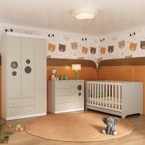 Quarto de Bebê Completo com Berço Americano 3 em 1 Pirulito Multimóveis MP4621