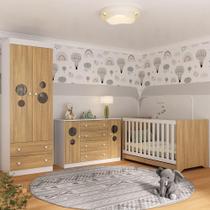 Quarto de Bebê Completo com Berço Americano 3 em 1 Pirulito Multimóveis MP4625