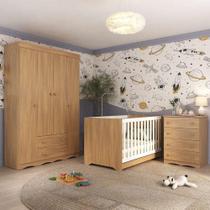 Quarto De Bebê Completo Com Berço Americano 3 Em 1 Realeza Multimóveis MP4587 Madeirado Quarto De Bebê Completo Com Berço Americano 3 Em 1 Realeza Multimóveis MP4587 Madeirado