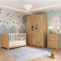 Quarto de Bebê Completo com Berço Americano 3 em 1 Sonho Multimóveis MP4619