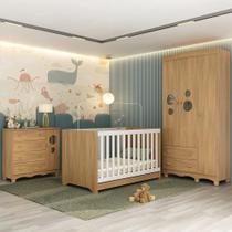 Quarto de Bebê Completo com Berço Americano 3 em 1 Suspiro Multimóveis MP4624