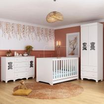 Quarto de Bebê Completo com Berço Americano 3 em 1 Ternura Multimóveis MP4659 Quarto de Bebê Completo com Berço Americano 3 em 1 Ternura Multimóveis MP4659
