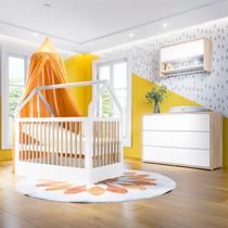 Quarto De Bebê Completo Com Berço E Cômoda Wood Divicar
