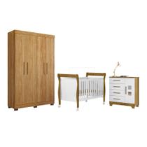 Quarto de Bebê Completo com Guarda-roupa, Berço e Cômoda Manu Tigus Baby Quarto de Bebê Completo com Guarda-roupa, Berço e Cômoda Manu Tigus Baby