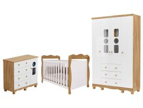 Quarto de Bebê Completo com Guarda-roupa Berço
