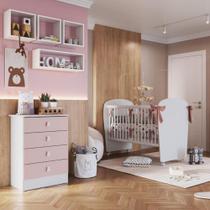 Quarto de Bebê Completo Cômoda e Berço Corujinha Percasa