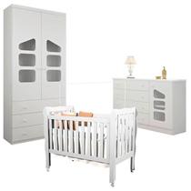 Quarto de Bebê Completo Eloisa 2 portas com Berço Lila Branco - Phoenix Baby Quarto de Bebê Completo Eloisa 2 portas com Berço Lila Branco - Phoenix Baby
