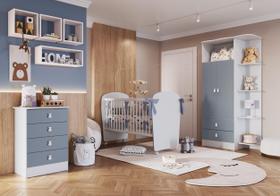 Quarto de Bebê Completo Fofura com Guarda-Roupa 2 Portas, Cômoda e Berço Espresso Móveis Quarto de Bebê Completo Fofura com Guarda-Roupa 2 Portas, Cômoda e Berço Espresso Móveis