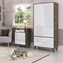 Quarto De Bebê Completo Guarda Roupa 2 Portas 2 Gavetas Com Cômoda 3 Gavetas 1 Nicho Nuvem Quarto De Bebê Completo Guarda Roupa 2 Portas 2 Gavetas Com Cômoda 3 Gavetas 1 Nicho Nuvem