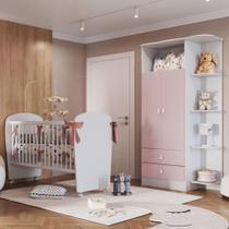 Quarto de Bebê Completo Guarda Roupa e Berço Corijinha Percasa
