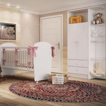 Quarto de Bebê Completo Guarda Roupa e Berço Corijinha Percasa