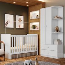 Quarto de Bebê Completo Hope 2 Portas 2 Gavetas Branco - Pnr Móveis Quarto de Bebê Completo Hope 2 Portas 2 Gavetas Branco - Pnr Móveis