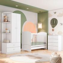 Quarto de Bebê Completo Hope 2 Portas 6 Gavetas Branco - Pnr Móveis