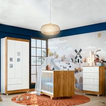 Quarto de Bebê Completo Life 100% Mdf 3 Portas 6 Gavetas Branco/Ypê 4109 - Tigus Baby Quarto de Bebê Completo Life 100% Mdf 3 Portas 6 Gavetas Branco/Ypê 4109 - Tigus Baby