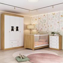 Quarto de Bebê Completo Teddy MP4648 4 Portas 6 Gavetas MDP e MDF 122cm Amadeirado Multimóveis Quarto de Bebê Completo Teddy MP4648 4 Portas 6 Gavetas MDP e MDF 122cm Amadeirado Multimóveis