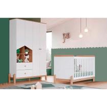 Quarto de Bebê Completo Ternura 2 Peças (1 Guarda Roupa + 1 Berço) QI91 Branco/Jequitiba - Henn Quarto de Bebê Completo Ternura 2 Peças (1 Guarda Roupa + 1 Berço) QI91 Branco/Jequitiba - Henn