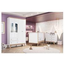 Quarto De Bebê Confete Ambiente Branco Brilho Jequitibá Hp - Henn