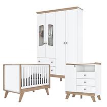 Quarto de Bebê Confete Branco Brilho Jequitibá HP - Henn Quarto de Bebê Confete Branco Brilho Jequitibá HP - Henn