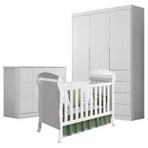 Quarto de Bebê Eloá com Berço Americano Danny Branco Acetinado Phoenix Baby Quarto de Bebê Eloá com Berço Americano Danny Branco Acetinado Phoenix Baby
