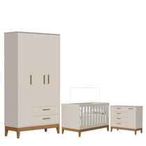 Quarto de Bebê Flip e Cômoda Sapateira Areia Acetinado - Reller