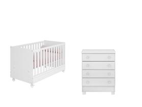 Quarto De Bebê Gabriela Com Berço E Cômoda Encanto - Qmovi