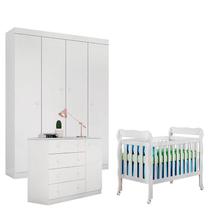 Quarto de Bebê Helena com Berço Lila Branco Brilho Phoenix