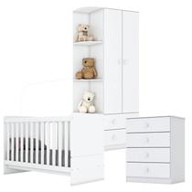 Quarto de Bebê Labirinto Branco Brilho - Henn Quarto de Bebê Labirinto Branco Brilho - Henn