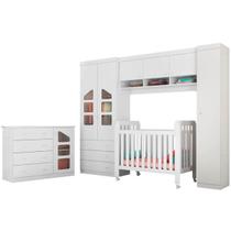 Quarto de Bebê Modulado Cômoda Eloísa e Berço Branco - Phoenix Baby Quarto de Bebê Modulado Cômoda Eloísa e Berço Branco - Phoenix Baby