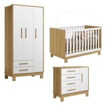 Quarto de Bebê Q Encanto Slim Freijó TOQ Branco Acetinado Qmovi