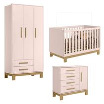 Quarto de Bebê Q Encanto Slim Rosa Acetinado Qmovi