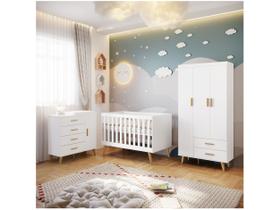 Quarto de Bebê Retrô Completo com Guarda-roupa