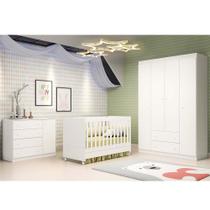 Quarto de Bebê Roupeiro 4 Portas + Cômoda Sapateira Quarto de Bebê Roupeiro 4 Portas + Cômoda Sapateira
