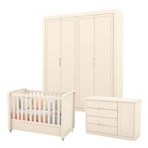 Quarto de Bebê Tutto New 4 Portas Off White - Matic Quarto de Bebê Tutto New 4 Portas Off White - Matic