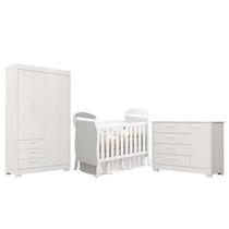 Quarto de Bebê Zaki e Berço Americano Danny Branco Acetinado - Reller Quarto de Bebê Zaki e Berço Americano Danny Branco Acetinado - Reller