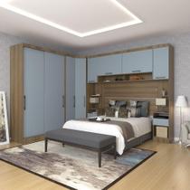 Quarto De Canto Casal - Guarda Roupas Cabeceira E Mesas