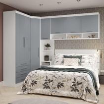 Quarto De Canto Queen Com Guarda Roupas Cabeceira Alpes Luci Branco Pf-grey Sky Pf Quarto De Canto Queen Com Guarda Roupas Cabeceira Alpes Luci Branco Pf-grey Sky Pf