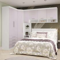 Quarto De Canto Queen Com Guarda Roupas Cabeceira Alpes Luci Branco Pf-rosa Pf Quarto De Canto Queen Com Guarda Roupas Cabeceira Alpes Luci Branco Pf-rosa Pf