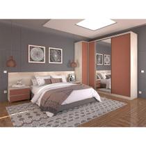 Quarto De Casal C/ Mesa De Cabeceira, Guarda Roupa C/ Espelh