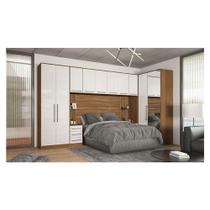 Quarto De Casal Irlanda Ambiente Composição 3 Amêndola Branco - Demartêz Quarto De Casal Irlanda Ambiente Composição 3 Amêndola Branco - Demartêz