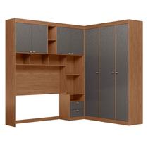 Quarto de Casal Lugano Jatobá Grafite Acetinado - Santos Andirá