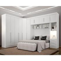 Quarto De Casal Modulado 11 Portas Orion Ambiente Branco - Leifer Móveis Quarto De Casal Modulado 11 Portas Orion Ambiente Branco - Leifer Móveis
