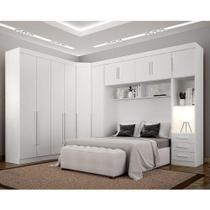 Quarto De Casal Modulado 11 Portas Orion Ambiente Branco - Leifer Móveis Quarto De Casal Modulado 11 Portas Orion Ambiente Branco - Leifer Móveis