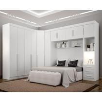 Quarto de Casal Modulado 11 Portas Orion Ambiente Branco - Leifer Móveis