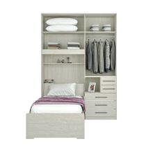 Quarto de Solteiro com Guarda-Roupa sem Cama 1225D Carvalho Claro