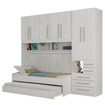 Quarto de Solteiro sem as Camas com Guarda-Roupa 1326SD Carvalho Claro