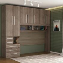 Quarto de Solteiro sem as Camas com Guarda-Roupa 1326SE Castanho