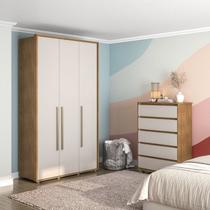 Quarto Guarda Roupas 3 Portas Cômoda 5 Gavetas