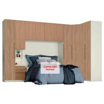 Quarto Henn Seletto 6 Peças (1 Armário Ponte + 1 Closet + 3 Guarda Roupas + 1 Complemento) QMH04 Areia/Jequitibá Quarto Henn Seletto 6 Peças (1 Armário Ponte + 1 Closet + 3 Guarda Roupas + 1 Complemento) QMH04 Areia/Jequitibá