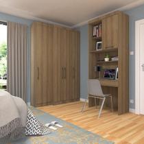 Quarto Home Office Guarda Roupas Bancada Estudos